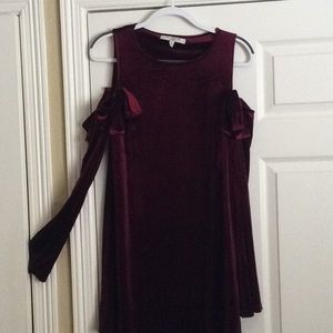 Burgundy velveteen tunic